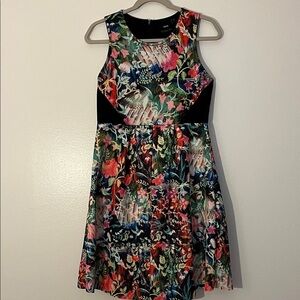 ASOS | Maternity floral glitter dress Women’s size 8 pleated hummingbird scuba